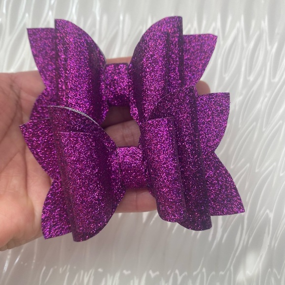 Set of 2 glitter hair bow - Picture 2 of 4